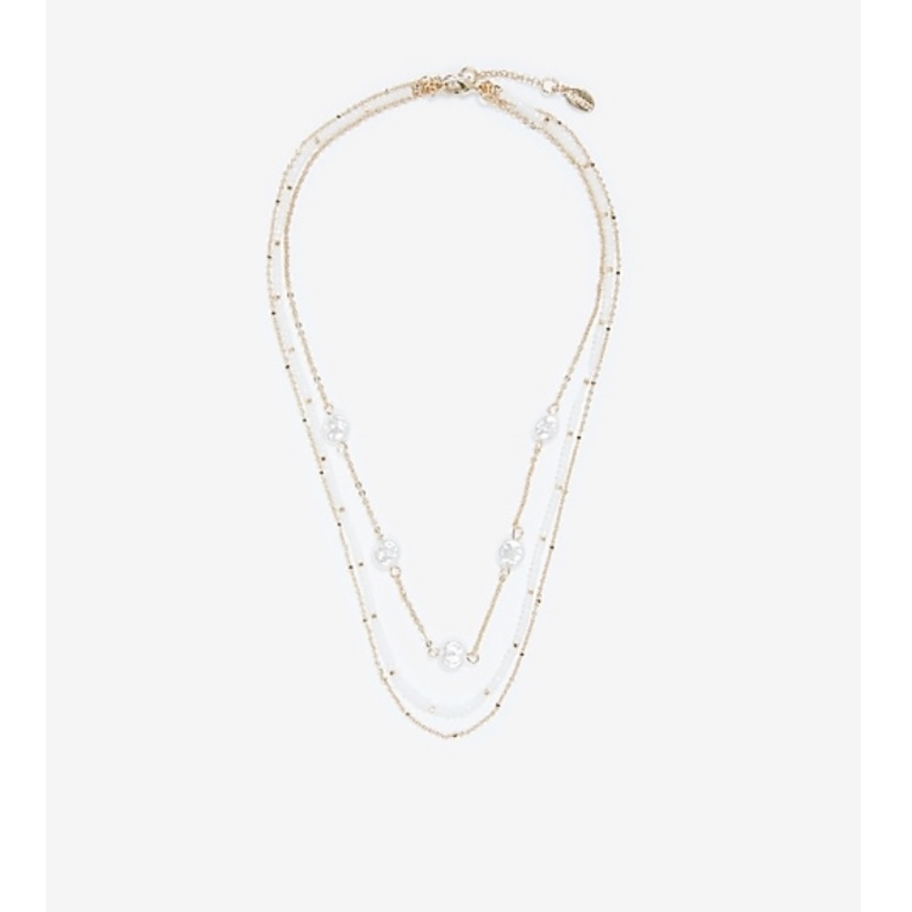 Layered Mother Of Pearl Statement Necklace
